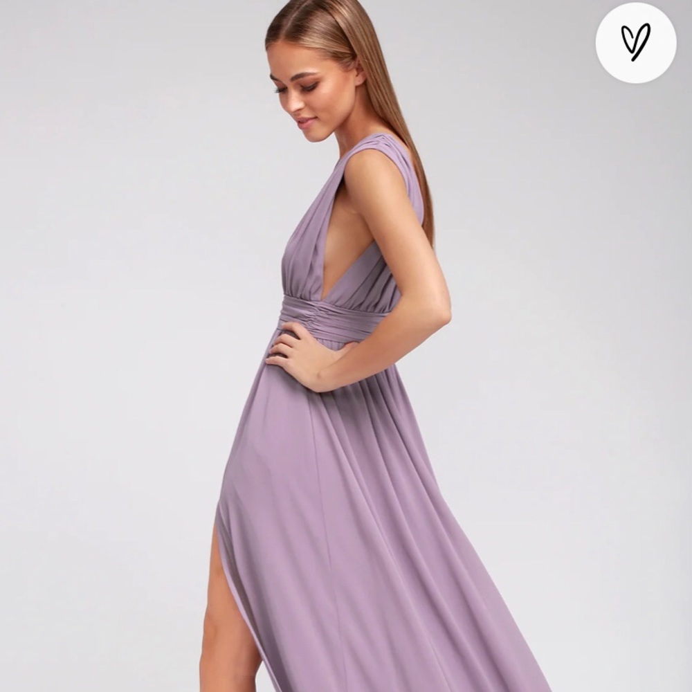 Look like a goddess! flowy Maxi Purple Gown - Picture 4 of 7